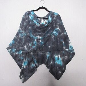 Claudia Nichole Top Poncho One Size Tie Dye‎ Silk Cashmere Lightweight Soft